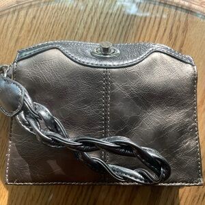The Limited silver/bronze wristlet